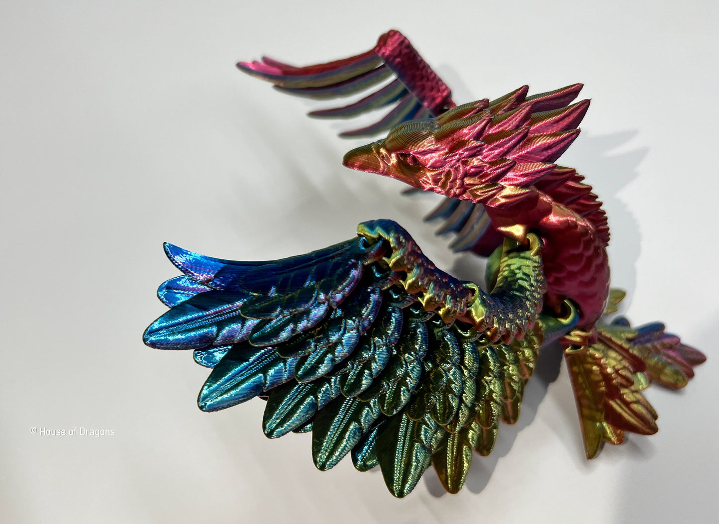 Phoenix - High Definition Limited Edition - Articulated - Fidget Toy - Art - Desk Art - 3D Print - Flexi Factory - Magic Hues