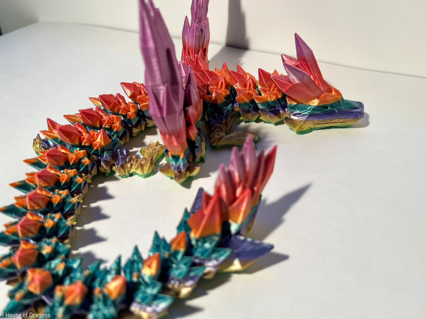 Magic Crystal Winged Dragon - Unique Articulated Sensory Toy - High Definition Limited Edition Colors - Fidget - Desk Toy