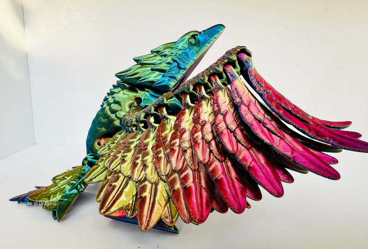 Phoenix - High Definition Limited Edition - Articulated - Fidget Toy - Art - Desk Art - 3D Print - Flexi Factory - Magic Hues