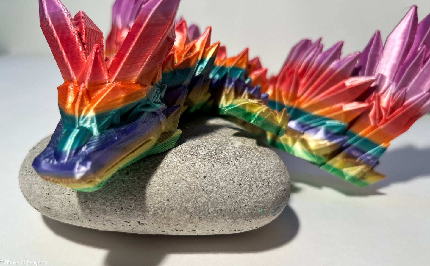 Magic Crystal Winged Dragon - Unique Articulated Sensory Toy - High Definition Limited Edition Colors - Fidget - Desk Toy