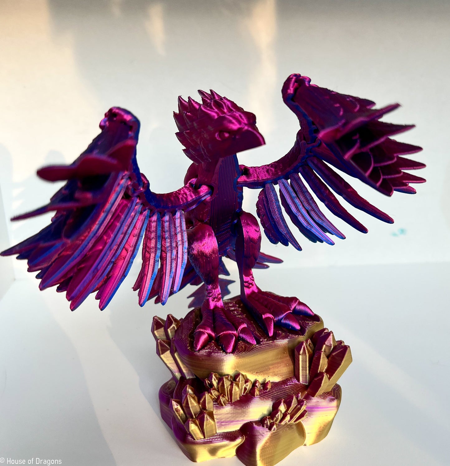 Phoenix - High Definition Limited Edition - Articulated - Fidget Toy - Art - Desk Art - 3D Print - Flexi Factory - Magic Hues