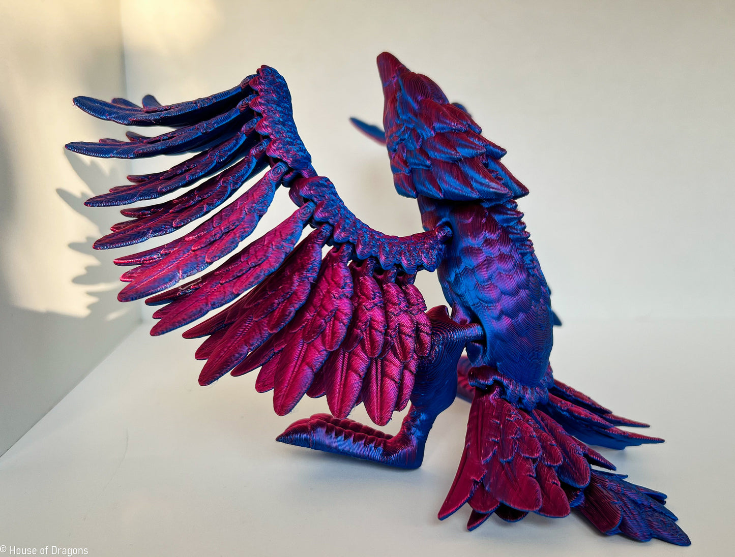 Phoenix - High Definition Limited Edition - Articulated - Fidget Toy - Art - Desk Art - 3D Print - Flexi Factory - Magic Hues